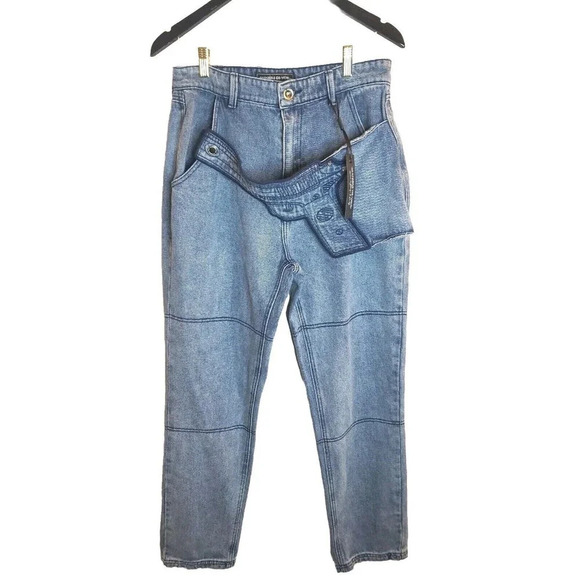 Maniere De Voir Jeans Women's 14 Blue Wash  100% Cotton Nwt - Picture 1 of 9